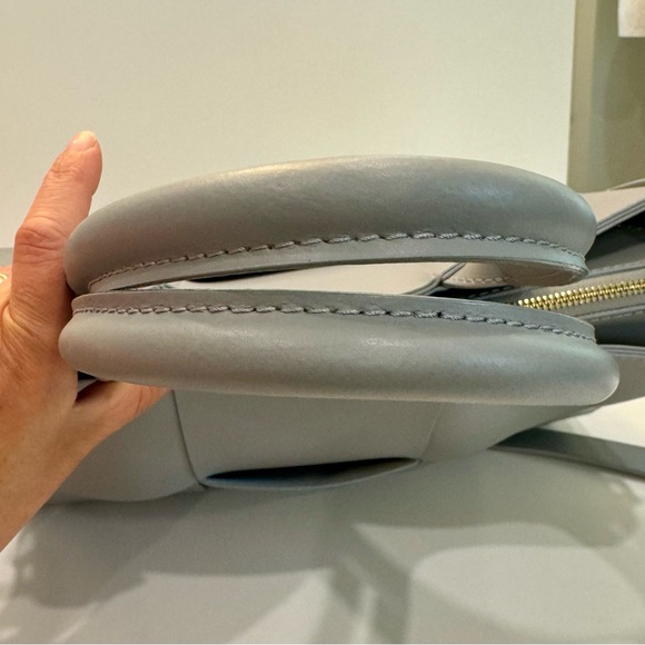 Stella Bianca Blue Gray Genuine leather woven bag | Satchel style | Crossbody - Picture 13 of 16